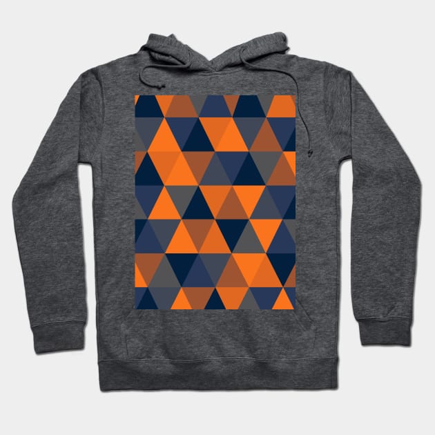 Orange and Blue Geometric Pattern Hoodie by OneThreeSix